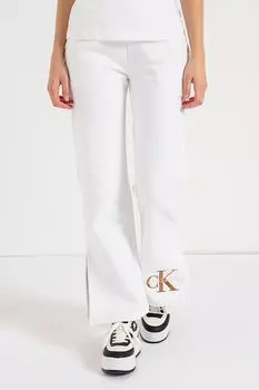Спортивные брюки с разрезами по низу Calvin Klein Jeans, белый