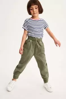 Спортивные брюки с ребристыми манжетами Next, зеленый