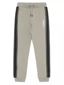 Спортивные брюки с рельефным логотипом guess kids, зеленый