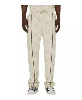 Спортивные брюки с рисунком и широкими штанинами John Richmond, бежевый