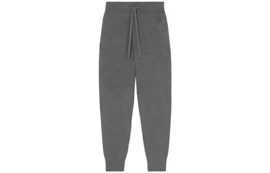 Спортивные брюки с вышитой монограммой Burberry, Storm Heather Gray