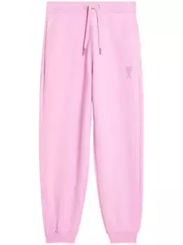 Спортивные брюки с вышитым логотипом AMI Paris, розовый