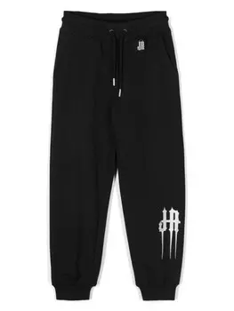 Спортивные брюки с вышитым логотипом John Richmond Junior, черный