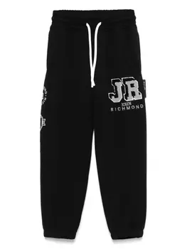 Спортивные брюки с вышитым логотипом John Richmond Junior, черный