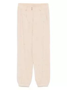 Спортивные брюки с вышитым логотипом LIU JO, нейтральный