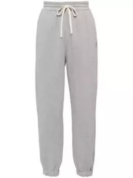Спортивные брюки с вышитым логотипом MIU MIU, серый