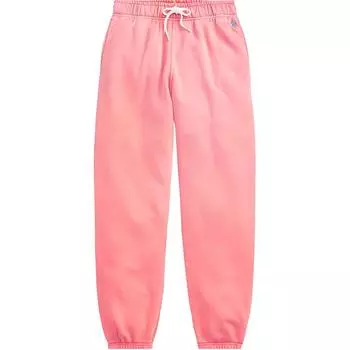 Спортивные брюки с вышитым рисунком пони на завязках Polo Ralph Lauren, розовый