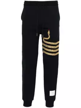 Спортивные брюки с вышивкой THOM BROWNE, синий