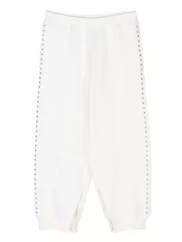 Спортивные брюки с заклепками MM6 Maison Margiela Kids, белый