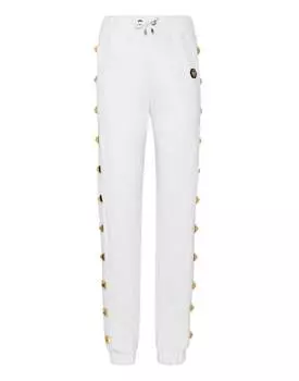 Спортивные брюки с заклепками PHILIPP PLEIN, белый