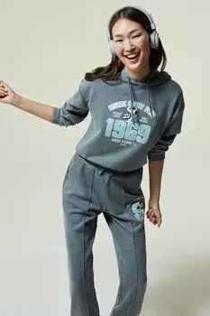 Спортивные брюки с завышенной талией и принтом Snoopy Penti, серый