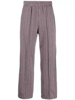 Спортивные брюки с жаккардовым логотипом GCDS, красный