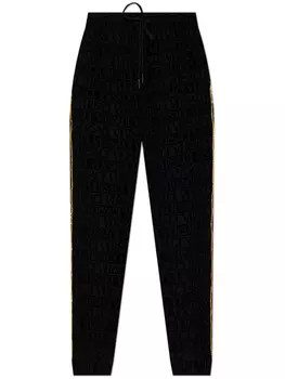 Спортивные брюки с жаккардовым логотипом Versace, черный