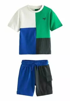 Спортивные брюки SHORT SLEEVE BLOCK SET Next, цвет blue green