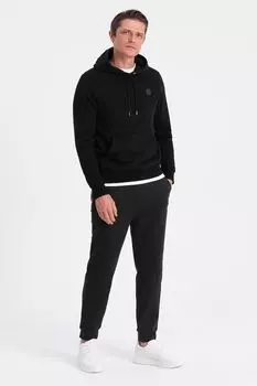 Спортивные брюки со шнурками и карманами Ombre, черный