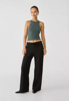 Спортивные брюки SOFT-TOUCH WIDE-LEG Stradivarius, черный