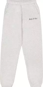 Спортивные брюки Sporty & Rich Italic Logo 'Heather Grey/Navy', серый