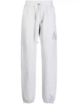 Спортивные брюки Staggered с вышитым логотипом AMIRI, серый