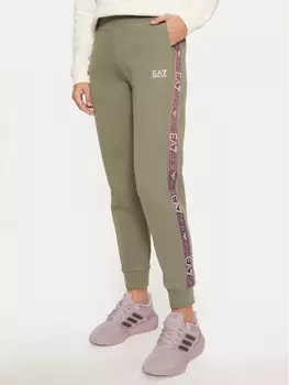 Спортивные брюки стандартного кроя Ea7 Emporio Armani, зеленый