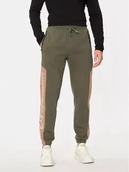 Спортивные брюки стандартного кроя Ea7 Emporio Armani, зеленый