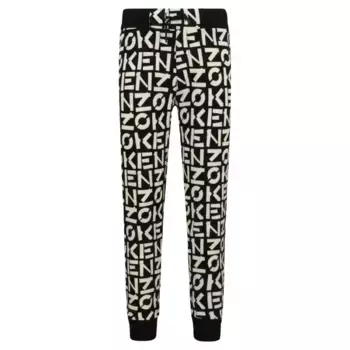 Спортивные брюки стандартного кроя Kenzo Kids, черный