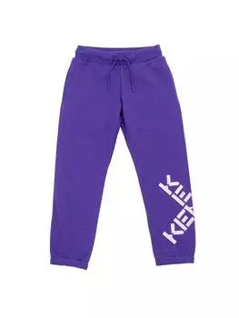 Спортивные брюки стандартного кроя Kenzo Kids, фиолетовый