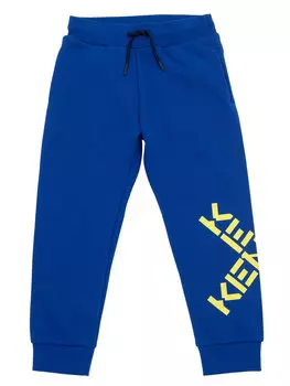 Спортивные брюки стандартного кроя Kenzo Kids, синий