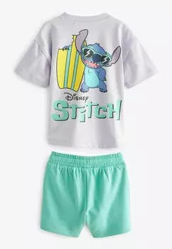 Спортивные брюки Stitch Short Sleeve And Regular Fit Set Next, сиреневый фиолетово-зеленый