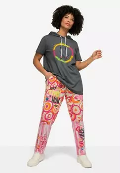 Спортивные брюки STRAIGHT FIT BATIKPRINT SCHRIFTZGE ELASTIKBUND Angel of Style, мультиколор