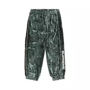 Спортивные брюки Supreme из бархатного бархата, цвет Оливковый