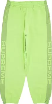 Спортивные брюки Supreme Jacquard Stripe 'Bright Green', зеленый