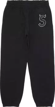 Спортивные брюки Supreme S Logo Sweatpant 'Black', черный