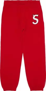 Спортивные брюки Supreme S Logo Sweatpant 'Red', красный