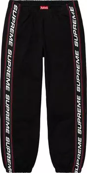 Спортивные брюки Supreme Text Rib Sweatpant 'Black', черный