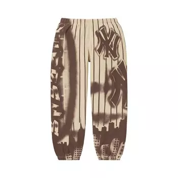 Спортивные брюки Supreme x New York Yankees Airbrush Sweatpant Clay, желто-коричневый