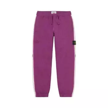 Спортивные брюки Supreme x Stone Island Stripe Sweatpant Purple, фиолетовый