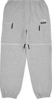 Спортивные брюки Supreme x The North Face Convertible Sweatpant 'Heather Grey', серый