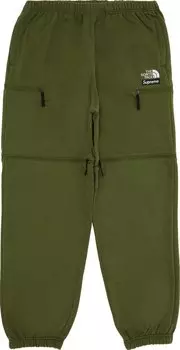 Спортивные брюки Supreme x The North Face Convertible Sweatpant 'Olive', зеленый
