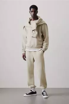 Спортивные брюки свободного кроя H&M, бежевый