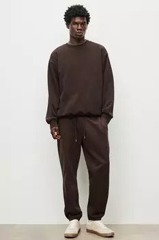 Спортивные брюки свободного кроя H&M, коричневый
