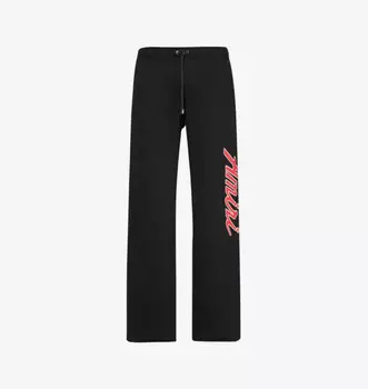 Спортивные брюки свободного кроя из хлопкового трикотажа с карманами на молнии City Amiri, черный