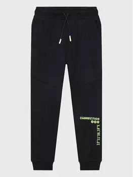Спортивные брюки свободного кроя United Colors Of Benetton, черный