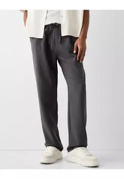 Спортивные брюки Tailored Fit Wide-Leg Bershka, цвет dark grey