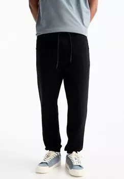 Спортивные брюки TECHNICAL INTERLOCK JOGGERS PULL&BEAR, черный