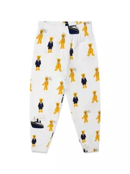 Спортивные брюки Teddybears из органического хлопка Mini Rodini, белый