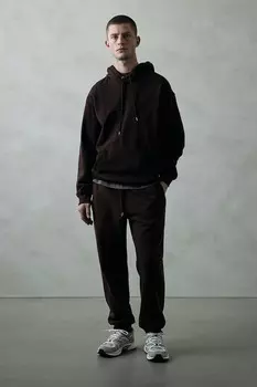 Спортивные брюки thermolite свободного кроя H&M, коричневый
