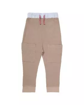 Спортивные брюки Turtledove London с цветными вафельными блоками, оранжевый