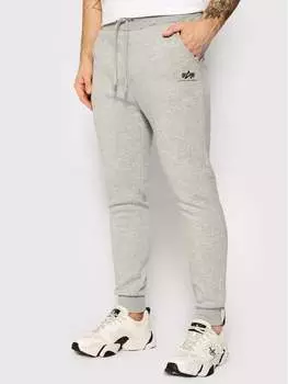 Спортивные брюки узкого кроя Alpha Industries, серый