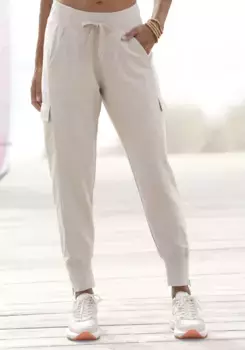 Спортивные брюки Venice Beach с боковыми карманами на штанинах, брюки-карго, спортивные штаны, бежевый