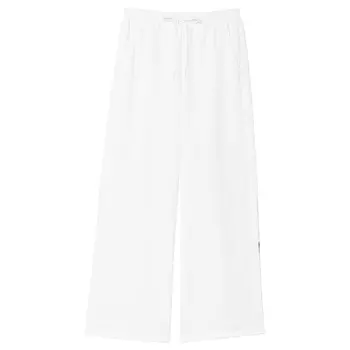 Спортивные брюки Victoria's Secret Cotton Fleece Wide-Leg Snap Lounge, белый